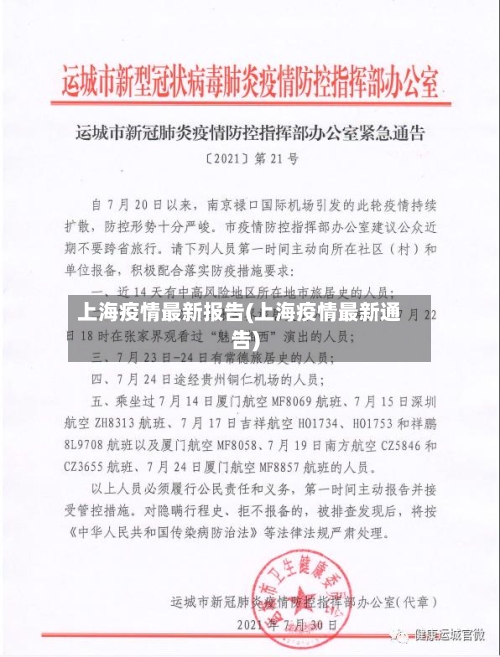 上海疫情最新报告(上海疫情最新通告)