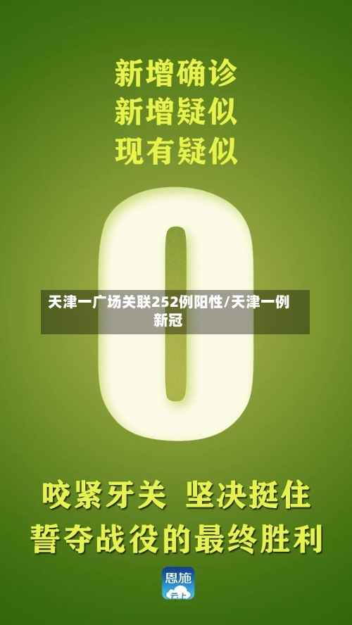 天津一广场关联252例阳性/天津一例新冠