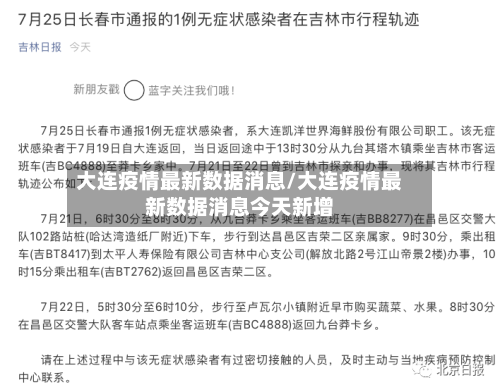 大连疫情最新数据消息/大连疫情最新数据消息今天新增