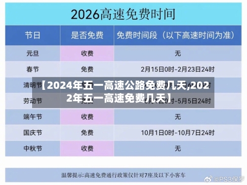【2024年五一高速公路免费几天,2022年五一高速免费几天】-第3张图片