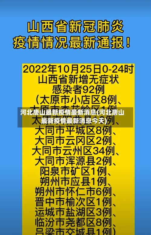 河北唐山最新疫情最新消息(河北唐山最新疫情最新消息今天)