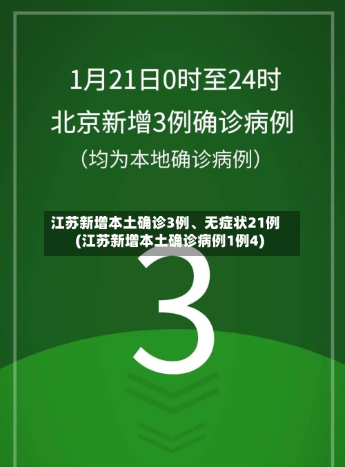 江苏新增本土确诊3例、无症状21例(江苏新增本土确诊病例1例4)-第2张图片