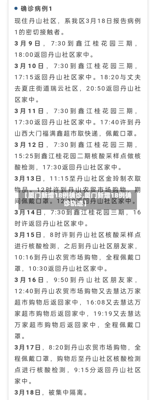 【厦门新增18例确诊,厦门新增18例确诊轨迹】-第3张图片