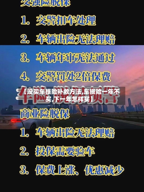 【没买车损险补救方法,车损险一年不买,下一年怎样买】-第2张图片