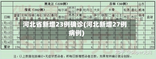 河北省新增23例确诊(河北新增27例病例)-第2张图片