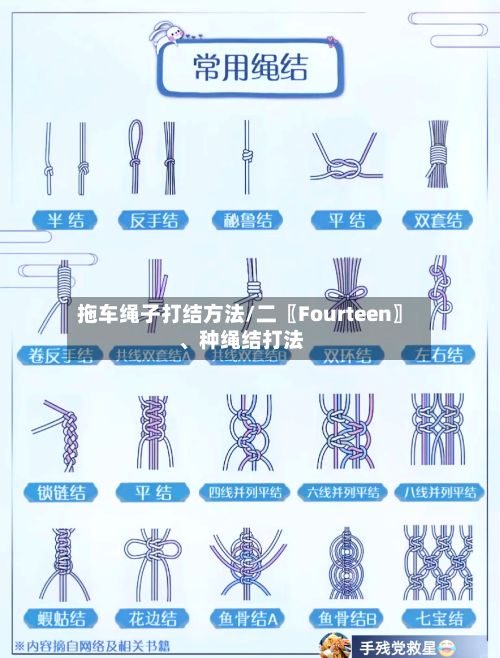 拖车绳子打结方法/二〖Fourteen〗	、种绳结打法-第2张图片