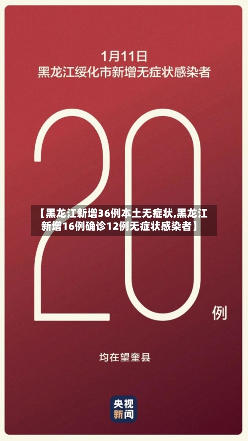 【黑龙江新增36例本土无症状,黑龙江新增16例确诊12例无症状感染者】-第3张图片