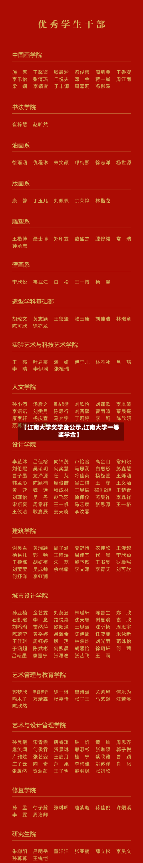 【江南大学奖学金公示,江南大学一等奖学金】-第2张图片