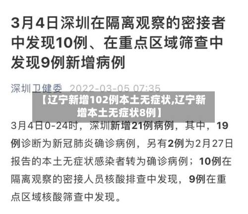 【辽宁新增102例本土无症状,辽宁新增本土无症状8例】-第3张图片