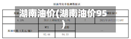 湖南油价(湖南油价95)