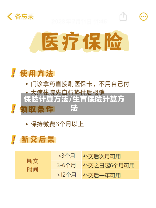 保险计算方法/生育保险计算方法-第2张图片