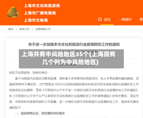 上海共有中风险地区35个(上海现有几个列为中风险地区)-第2张图片