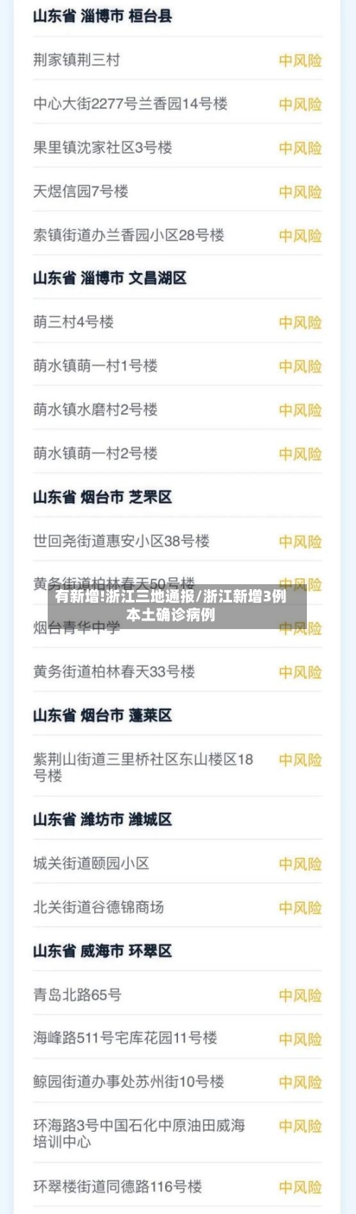 有新增!浙江三地通报/浙江新增3例本土确诊病例-第2张图片