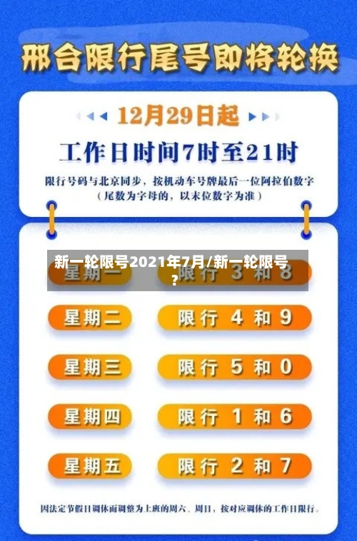 新一轮限号2021年7月/新一轮限号?-第3张图片