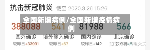全国新增病例/全国新增疫情病例