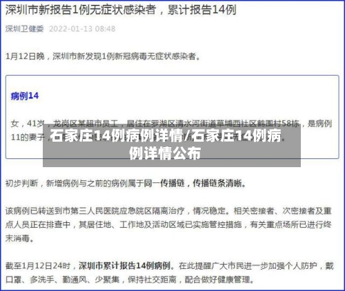 石家庄14例病例详情/石家庄14例病例详情公布