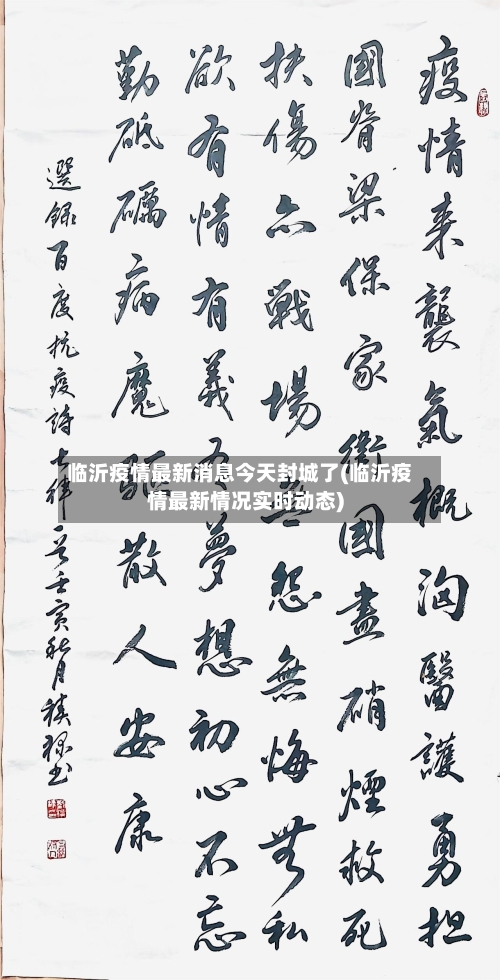 临沂疫情最新消息今天封城了(临沂疫情最新情况实时动态)